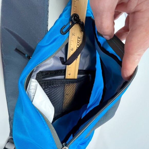 L.L.Bean Sling Crossbody Backpack Unisex Blue & Gray - Picture 5 of 11